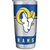 Rico Industries NFL Football 20oz Stainless Steel Tumbler with Lid - Great For Coffee, Tea, Water or Cocktails