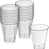 Clear Square Bottom Plastic Shot Cups (2 oz.) - Pack of 20 - Elegant & Transparent - Perfect for Parties, Gatherings & Everyday Use