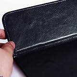 Luxylei Black PU Leather Restaurant Bill Holder Magnetic Closure Menu Holder view 3