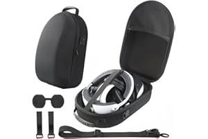 Seracle Hard Carrying Case Compatible with Sony Playstation VR2 (PSVR2) Headset and Touch Controllers, VR Accessories Suitable for Travel and Home Storage (Black)
