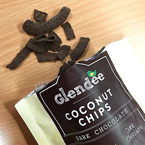 Glendee Toasted Coconut Chips,Roasted Dark Chocolate, 1.41 Ounce Bags (Pack of 3).