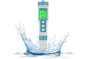 DRIAC 8 in 1 Pool Salt Tester, Salt Water Tester & PH Tester, Multifunctional Salinity, PH, TDS, EC, ORP, H2, S.G, Pool Salinity Testing Kit, Digital Salinity Tester for Swimming Pool,Saltwater, Sea Water