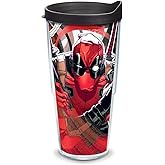 Tervis Made in USA Double Walled Marvel - Deadpool Insulated Tumbler Cup Keeps Drinks Cold & Hot, 24oz, Iconic