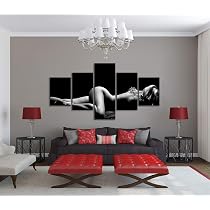 Amazon.com: Sexy Naked Woman Lying on The Bed Abstract Sexy Nude ...