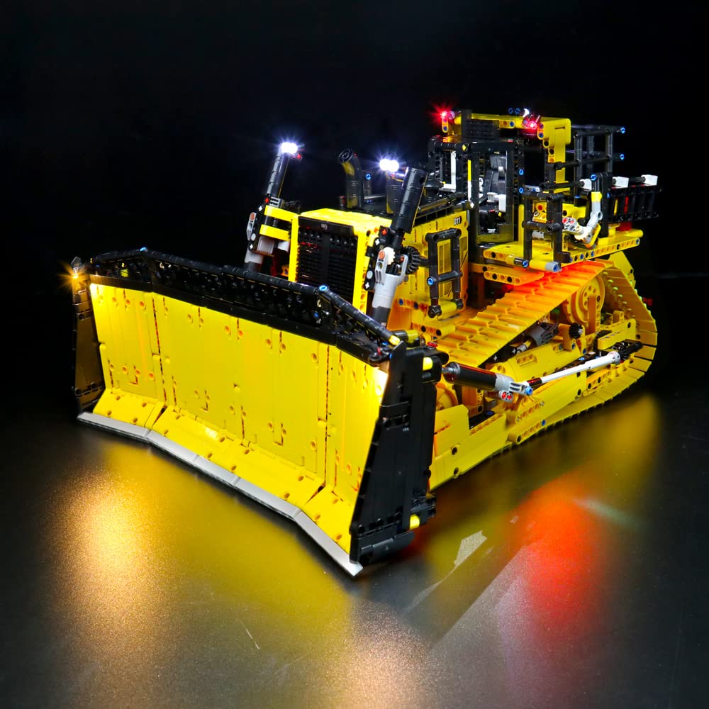 LocoLee Led Light Set for Lego Cat D11 Bulldozer (Not Include Lego Model),Decoration Light Kit for Lego 42131 Technic Cat D11 Bulldozer,Creative Gift(Classic Version-Light Set,NO Lego)