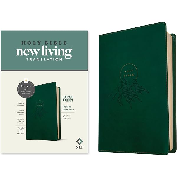 NLT Giant Print Bible, Filament Enabled (LeatherLike, Cranberry