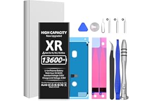 13500mAh Super Capacity Battery Compatible with iPhone XR,0 Cycle Li-Polymer Battery for iPhone XR, with Professional Repair 