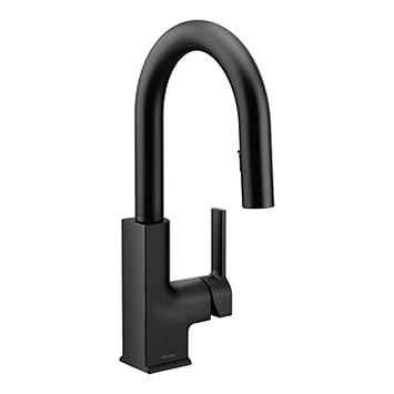 Moen S62308bl Sto One Handle High Arc Pulldown Bar Faucet