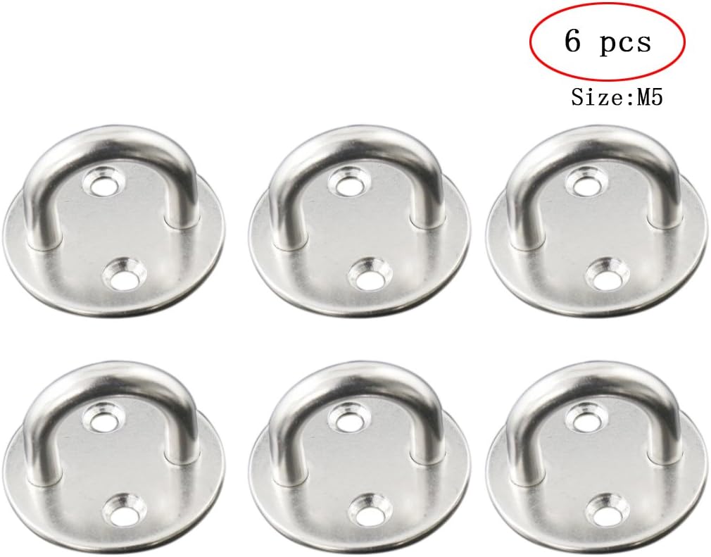 Square Eye Plate Pad M5 M6 M8 Heavy Duty for Decking, Wall Mount 304 Stainless Steel