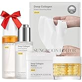 SUNGBOON EDITOR Deep Collagen Ultimate Collagen Glow Set | Filler Serum, Glowy Mist, Retinol Capsule Cream, Pads & Overnight Mask | skin-conditioning, Hydration & Skin Elasticity Set