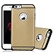 iPhone 6/6s Case - TURATA 2 In 1 Heavy Duty Dual Layer Scratch Resistant Shock Absorption Frosted Hard TPU Protective Cover Tough Bumper with Dust Plug Design for iPhone 6/6s (4.7 Inch) - Gold