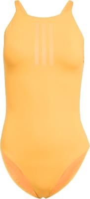 Donna 3-Stripes High Neck 2-Way Straps PEACHSOFT Swimsuit, Pure Tangerine, 34