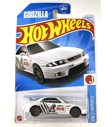 Hot Wheels Premium Pop Culture Godzilla Nissan Skyline GT-R (BNR34) - 1:64 Diecast JHW90