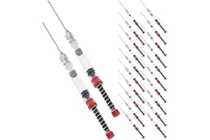 VILLFUL 22pcs Fountain Pen Ink Absorber Stainless Steel Ink Refilling Needle with Spring-loaded Suction