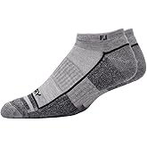 FootJoy Men's ProDry Low Cut Socks, Heather Grey, Fits-Shoe Size 7-12
