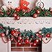 Hicarer 10 Feet Burgundy Wooden Bead Garland Red Bead Christmas Garland for Xmas Tree and Holiday Decoration, 14 mm