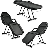 VONLUCE Adjustable Massage Bed 3 Section Steel Frame 330lbs Capacity Black view 8