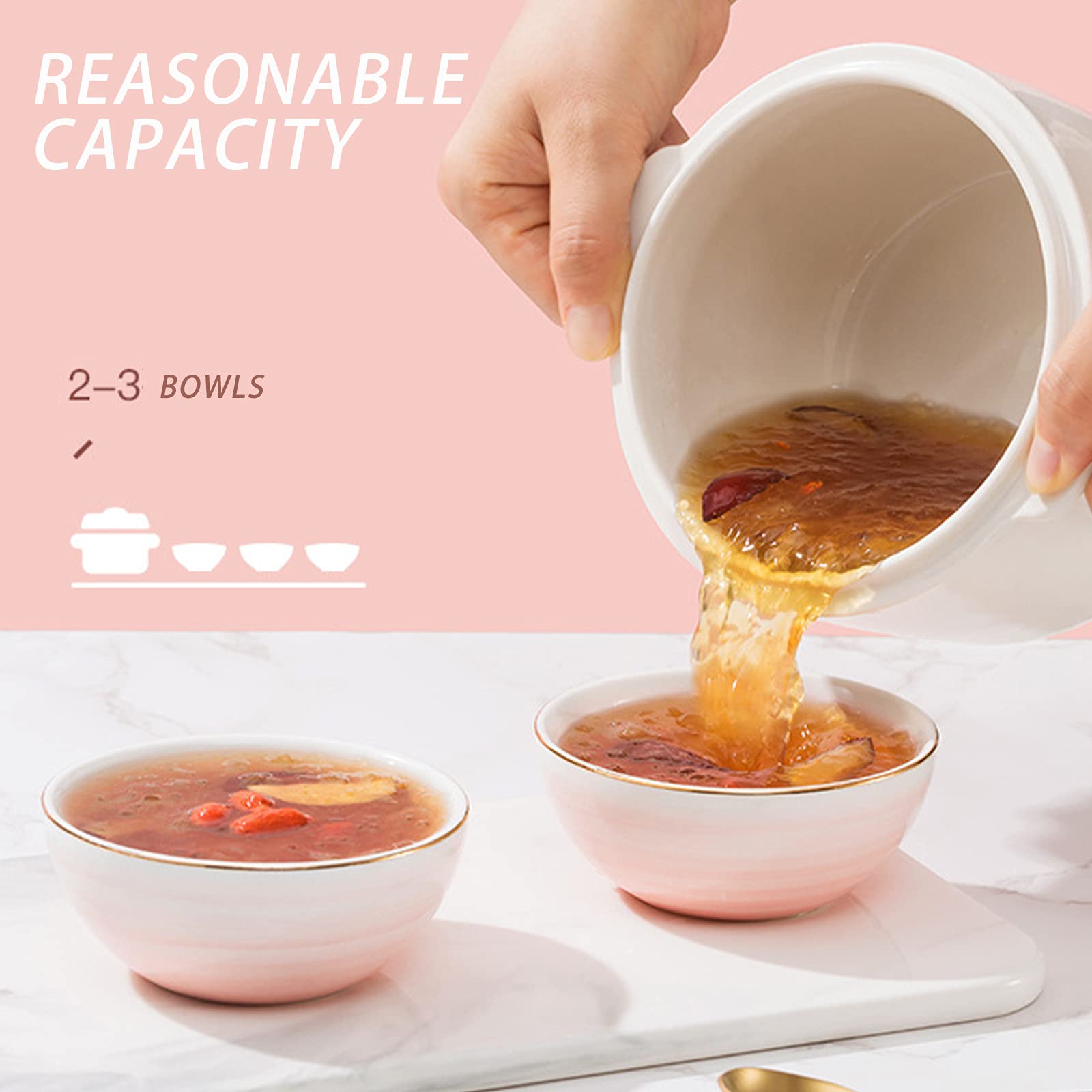 Smart Small Electric Stewing Pan Appointment Timing Sputum Stewed Automatic Mini Boiled Porridge Soup Pot Electric Stew