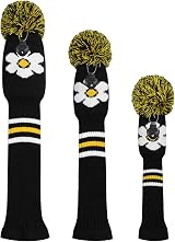 Scott Edward Daisy Knit Golf Headcovers 3Pcs Driver Fairway Hybrid 460CC view 2