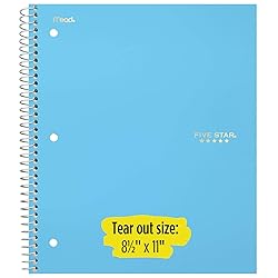Five Star Spiral Notebook, 1 Subject, College Ruled