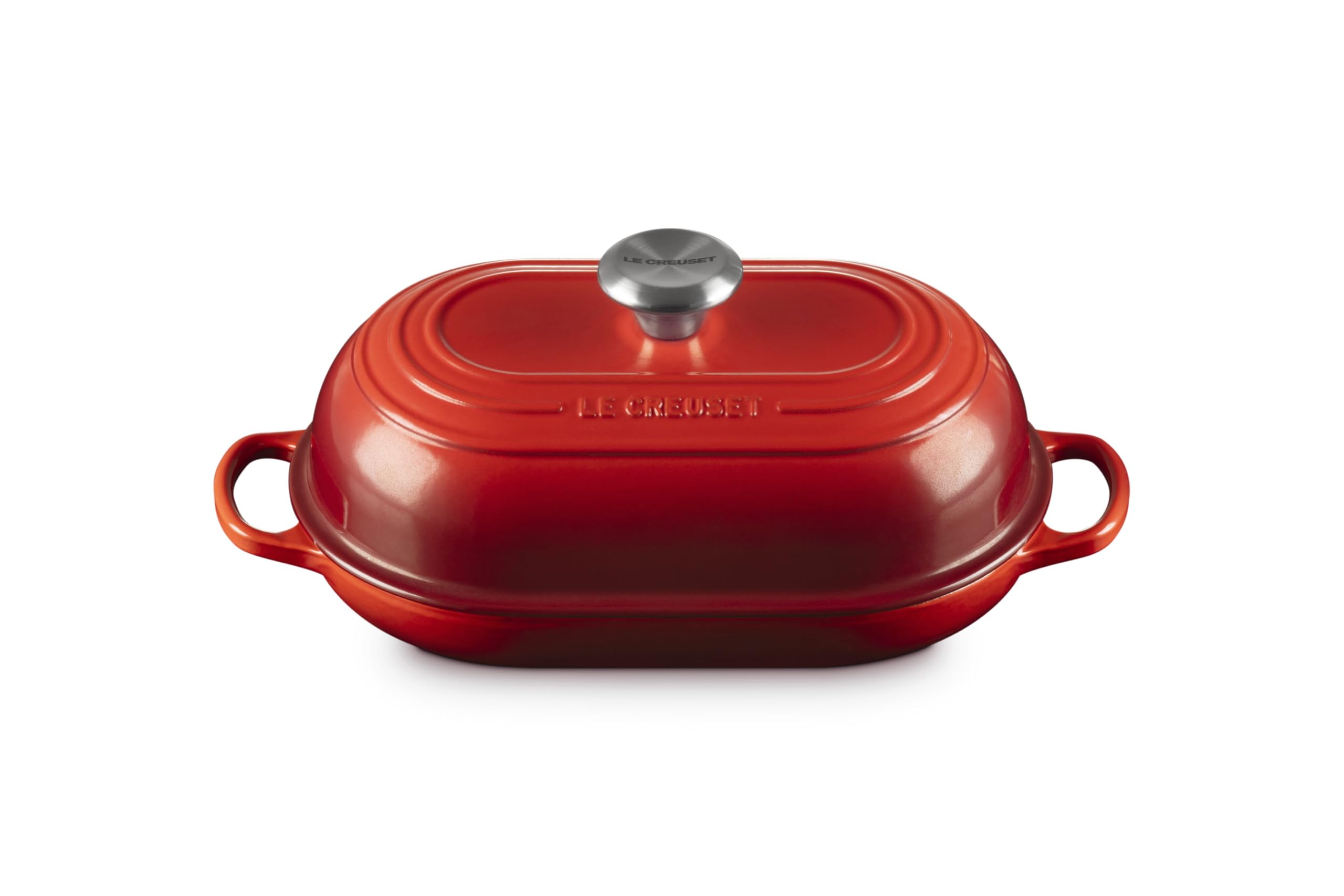 Le Creuset Enameled Cast Iron Signature Oval Bread Oven, 11.5 inch, Cerise