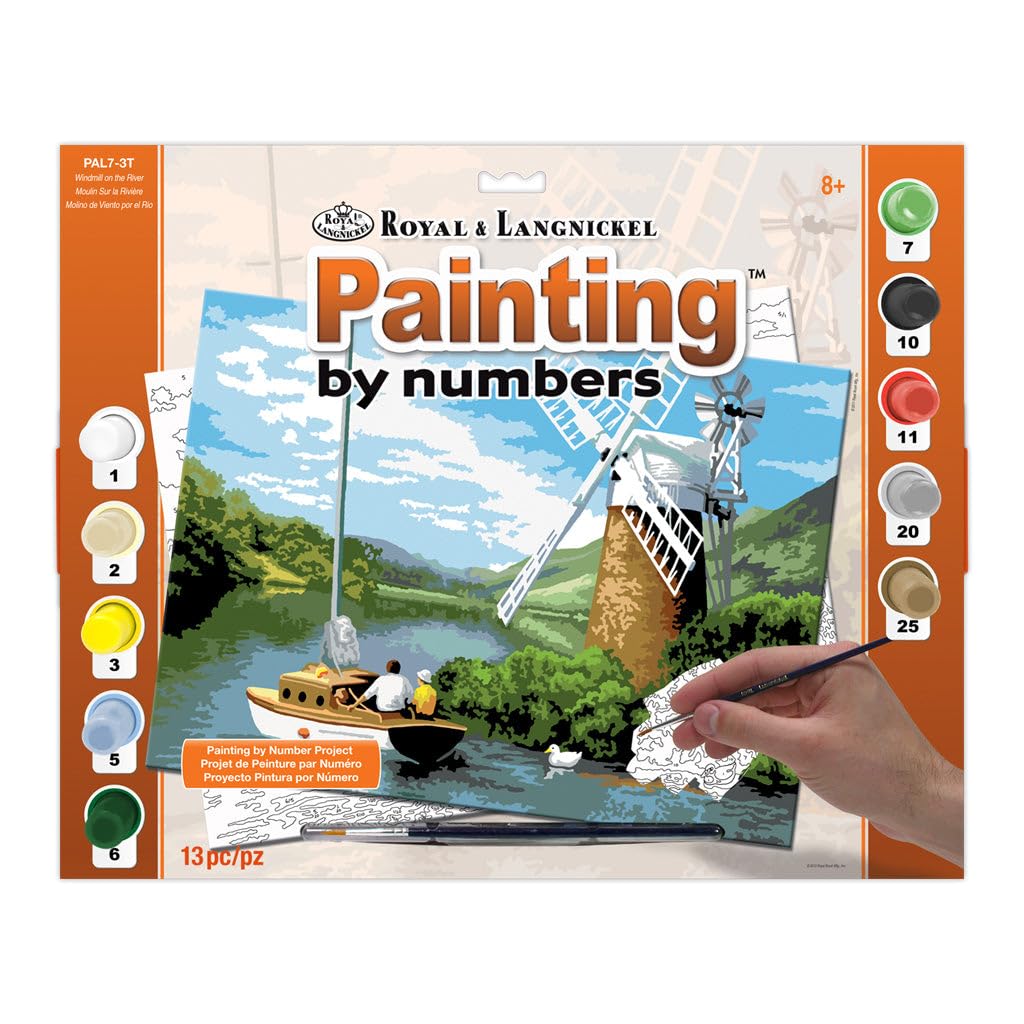 Royal & Langnickel PAL7 Windmill on the River Painting by Numbers Kit
