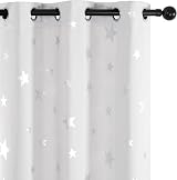 Deconovo Set of 2 Blackout Curtains Royal Blue Large Stars with Eyelets 140x240 view 4