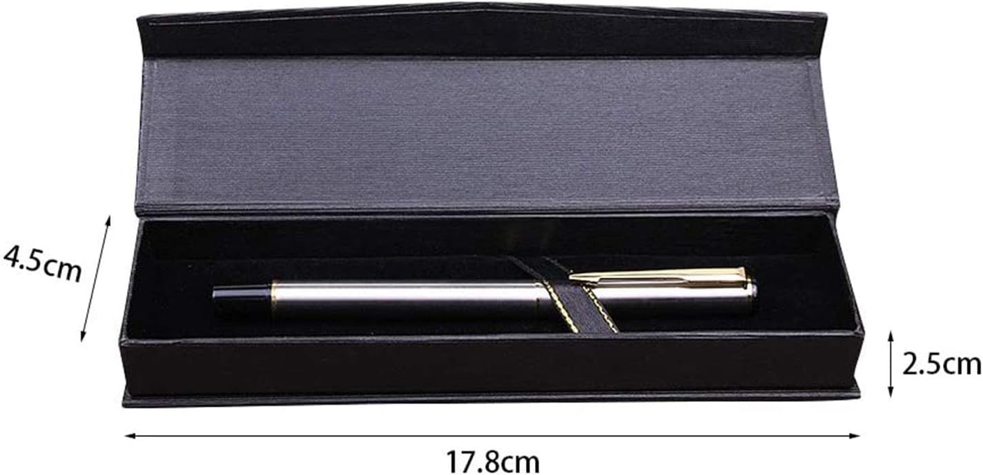 Zhi Jin 5Pcs Luxury Black Jewelry Ballpoint Pen Gift Box with Cushion Pencil Boxes Empty Bulk Case Collection Set for Business Birthday - Image 3