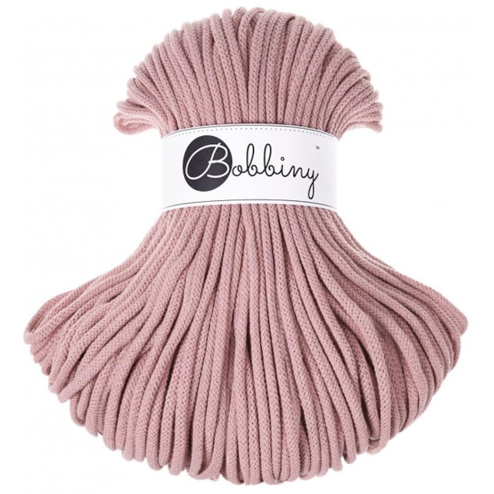Bobbiny Premium 5mm Braided Macrame Cord (Blush) 100m