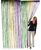 Fun Express Metallic Mardi Gras Fringe Curtains (2-Pack)