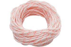 Mtanlo 3.0mm Recoil Starter Rope Pull Cord 10-Meter Trimmer Edger Brush Cutter Lawn Mower for Stihl Chainsaw Pull Cord for Husqvarna Chainsaw Cord Recoil Rope Nylon Starter Cord (3.0 mm-Red-10M)