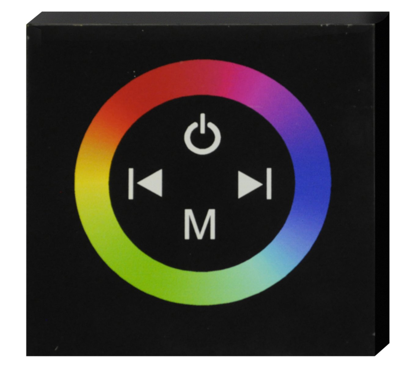 NJD Glass Faced Touch Panel controller for RGB LED lighting with colour Wheel