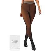 HOTBOSS Fleece Lined Tights Women, Winter Thermal Illusion Tights for Women Under Dress, medias térmicas mujer invierno