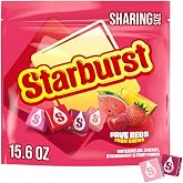 STARBURST FaveREDS Fruit Chews Candy, Chewy Candy, 15.6 oz Sharing Size Bag | Soft red fruit chews in a sharing bag, a natural fit for anytime snacking, party favors and road trips, lunch box