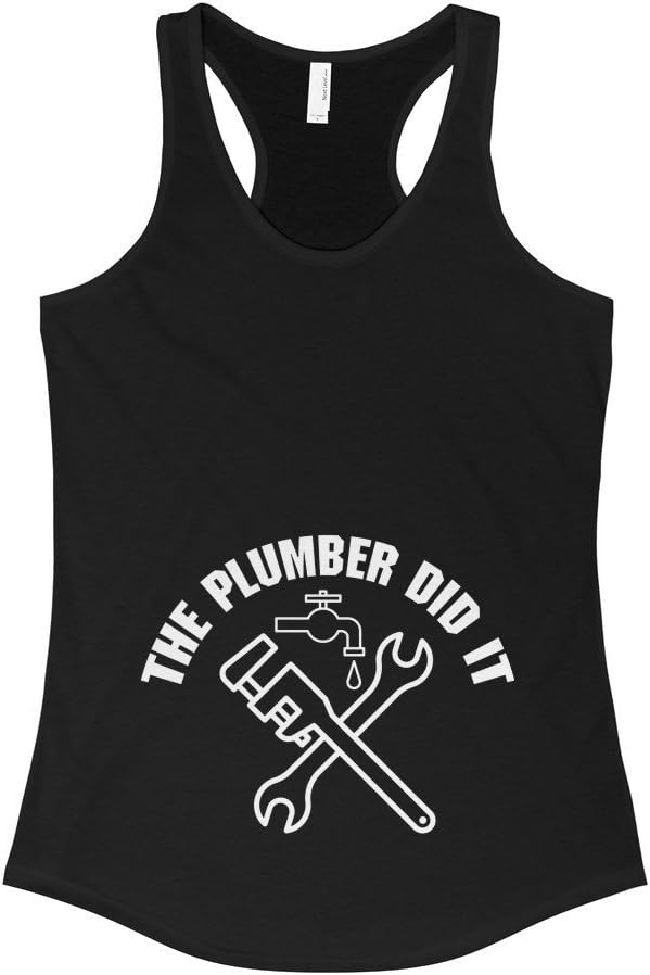 Famikool Plumber The Husband Did It Pregnant Mom Funny Women Tanktop Tshirt