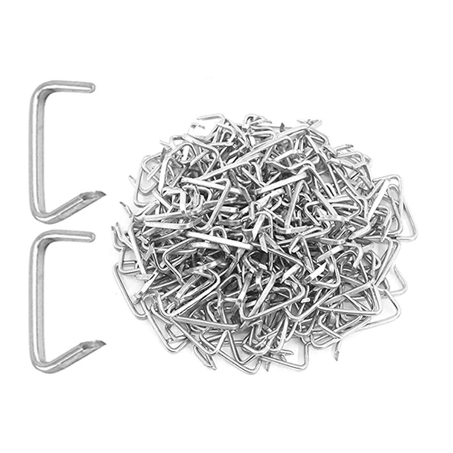 Photo 1 of 1000Pcs 3/4" Galvanized Hog Rings Assortment Kit, Professional Hog Rings Installation Kit for Bungee Shock, Cords, Animal Pet Cages