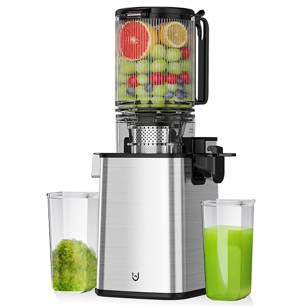 COLD PRESS JUICER, 5.8″ WIDE FEED CHUTE JUICE...