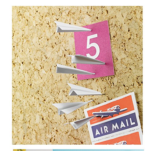 Haidong 12Pcs Creative Message Board Paper Airplane Pushpins Drawing Pins Cork Board Tacks - Thumbnail 4