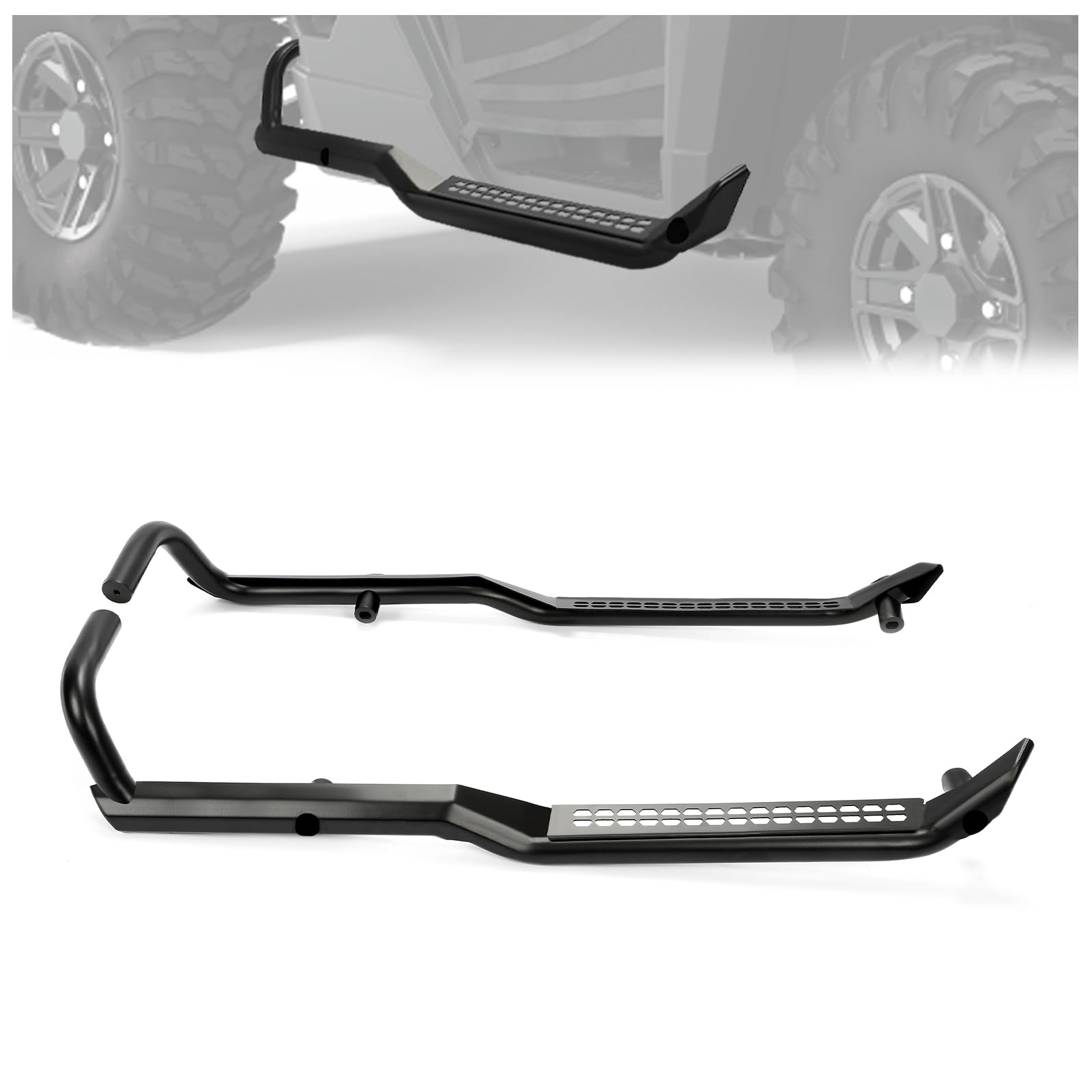 Photo 1 of Kojem Rock Guards Sliders Side Steps Compatible with 2018-2023 Polaris RANGER XP/ 1000/ XP 1000, 2019-2022 PRO XD Nerf Bars W/Boot Scraper Replace for Part# 2882530