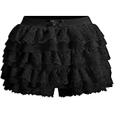 IQLWI Women's Y2k Ruffle Shorts Lace Layer Bloomers Sexy Booty Mini Skirt Pumpkin Sweet Pettipants