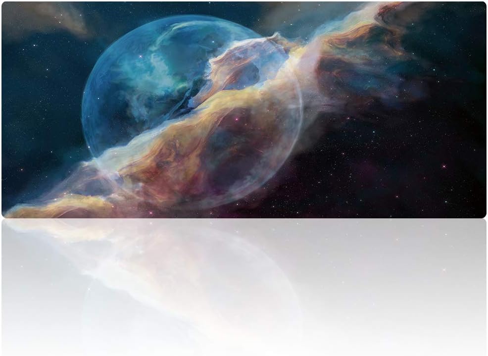 Large Gaming Mouse Pad 35.4 x 15.7 Inch Non-Slip Rubber Base Stitching edge Desk Pad for Gaming or Office work (90x40 Yueqiu015)