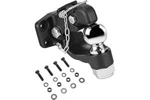 VEVOR Pintle Hook, 20000 lbs Towing Capacity, Trailer Hitches Receiver Hook Combination 2-5/16-inch Hitch Ball, Fits 2.5 to 3