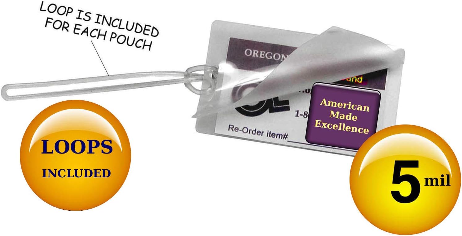 OnDepot Luggage Tag Laminating Pouches - 2.5"x4.25" W/ Slot - 5 Mil, 50 Pack