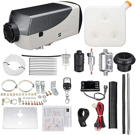 Amazon Globalya Ffヒーター 軽油ヒーター 日本語説明書付き エアパーキングヒーター ディーゼル車用 5kw 低燃費 Lcdスクリーン リモコン付き エアヒーター 船舶 トラック バン キャンピングカー バス等に大活躍 燃料タンク付き 12v ヒーター 車 バイク