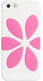 Agent18 P5FV/WC x FlowerVest Cover for Apple iPhone 5 - 1 Pack - Retail Packaging - White/Pink