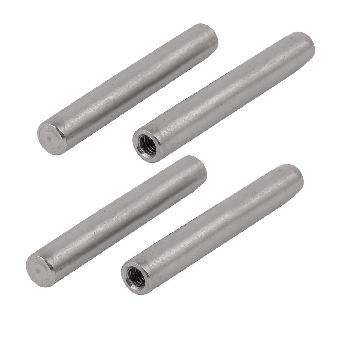Sourcingmap 304 Stainless Steel M6 Female Thread 10mm x 70mm Cylindrical Dowel Pin 4pcs