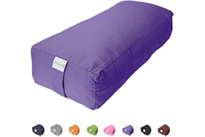 Sol Living Yoga Bolster Pillow Rectangular Meditation Cushion Cotton Meditation Accessories for Restorative Yoga Meditation Pillow Yoga Pillow Firm Body Pillow Bolster Pillow for Legs Removable Cover