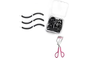 UXIETIN Eyelash Curler Refills Compatible with Tweezerman,Eyelash Curler Refills for Tweezerman,Silicone Lash Curler Refill Pads 24PCS (Black)