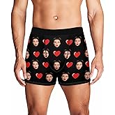 FUNAO Custom Men Boxer Short with Face Custom Underwear for Boyfriend Husband Valentine's Birthday XS-5XL