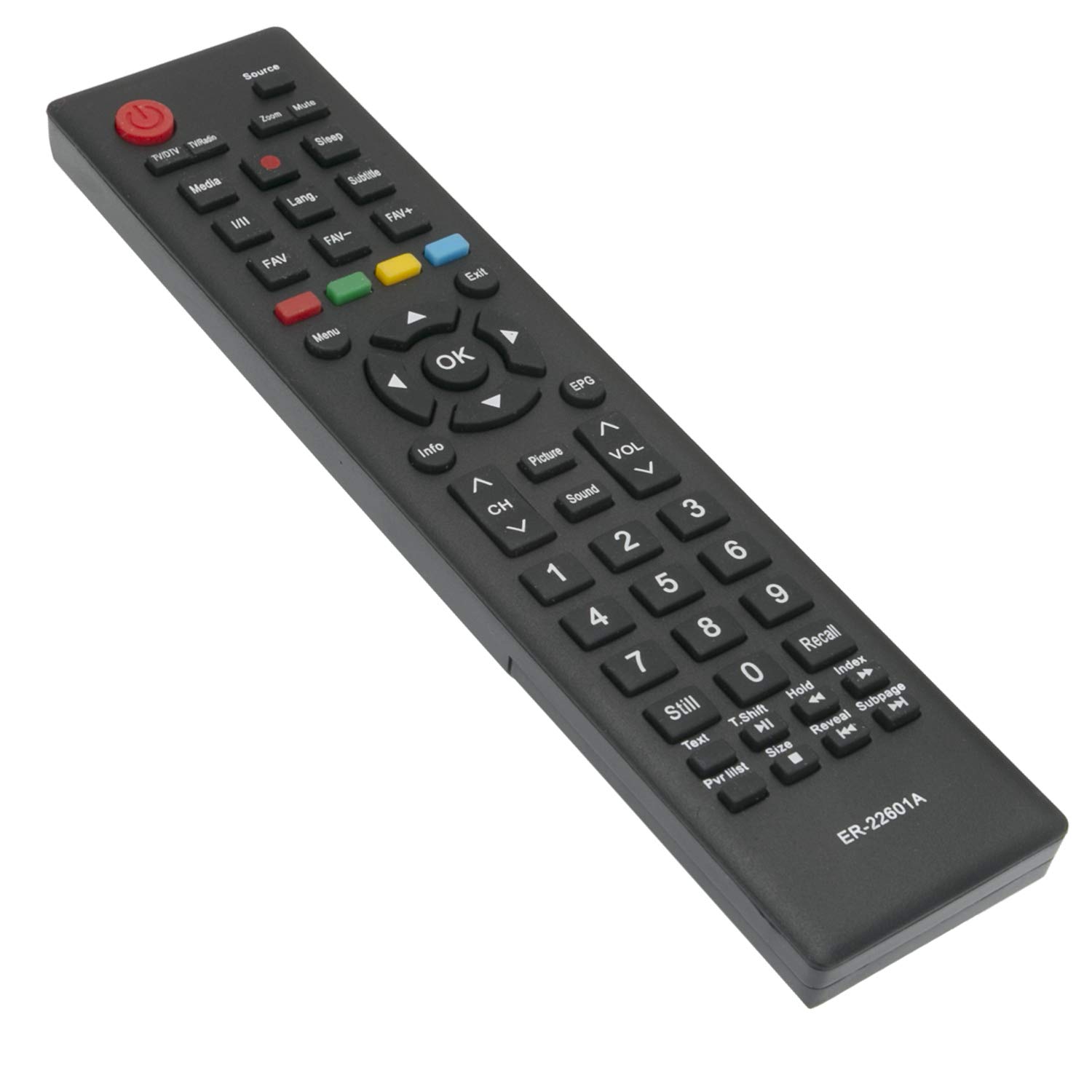 New ER-22601A Replacement Remote for HISENSE TV T163920 HL24K20D 24D33 24F33 32M2160 40D50P 50D36P H40M2100C H43N2100C LHD32D50EU LHD24W26CEU LHD32A300JEU LHD32D50TUK HE40M2160FTS 32P2 B5200 40B5200PT